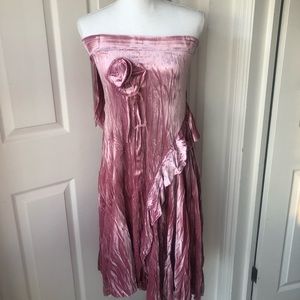 Stunning pink crushed velvet dress /skirt